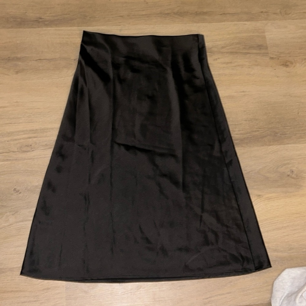 Silk midi skirt